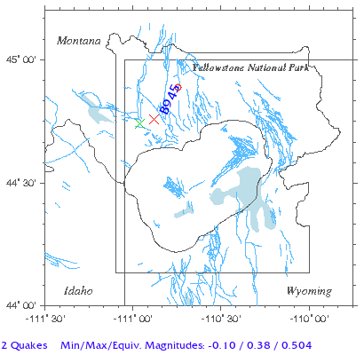 Yellowstone Quake Map