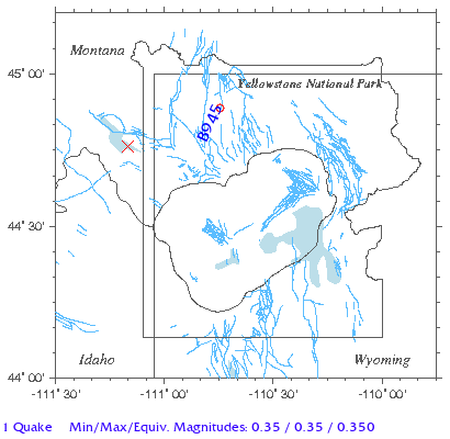 Yellowstone Quake Map