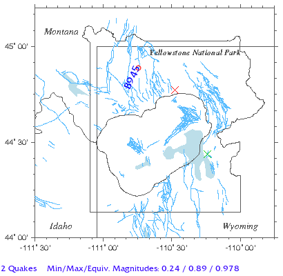 Yellowstone Quake Map