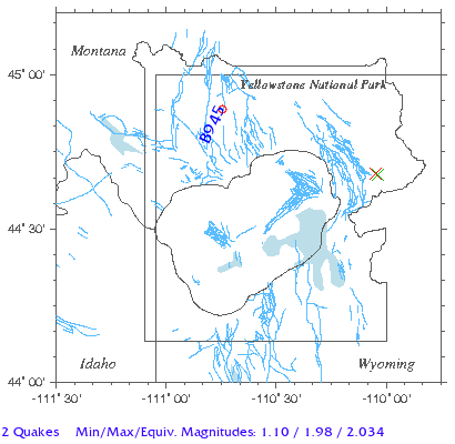 Yellowstone Quake Map