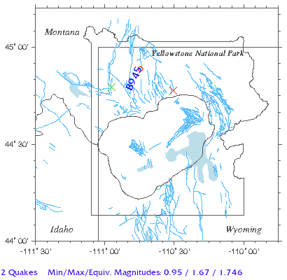 Yellowstone Quake Map