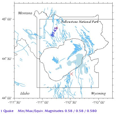 Yellowstone Quake Map