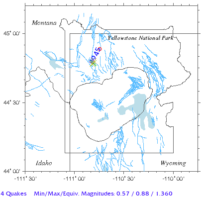 Yellowstone Quake Map