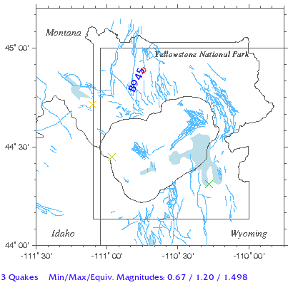 Yellowstone Quake Map