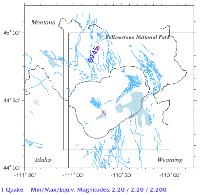 Yellowstone Quake Map