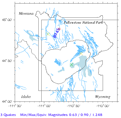 Yellowstone Quake Map