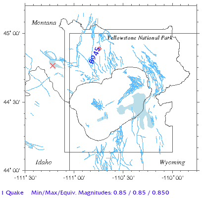 Yellowstone Quake Map