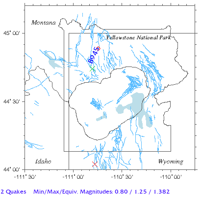 Yellowstone Quake Map