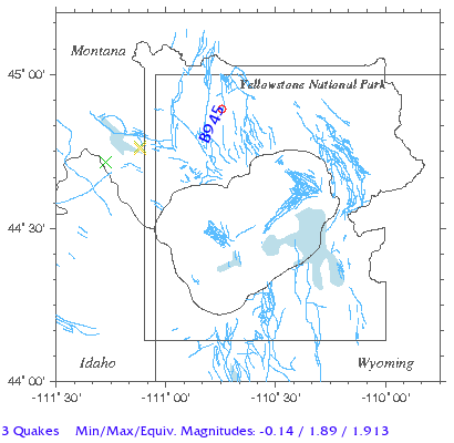 Yellowstone Quake Map