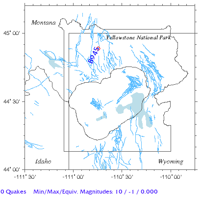 Yellowstone Quake Map