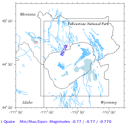 Yellowstone Quake Map