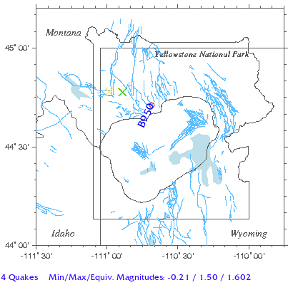 Yellowstone Quake Map