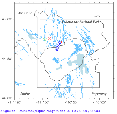 Yellowstone Quake Map