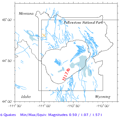 Yellowstone Quake Map