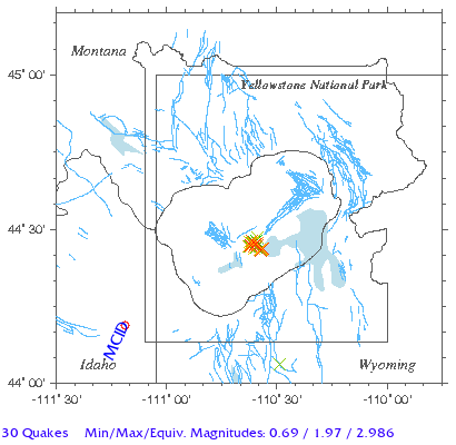 Yellowstone Quake Map