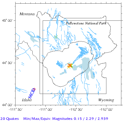 Yellowstone Quake Map