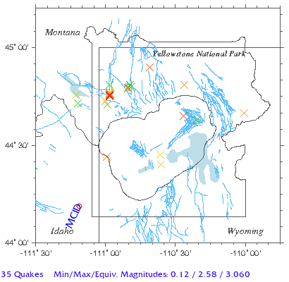 Yellowstone Quake Map