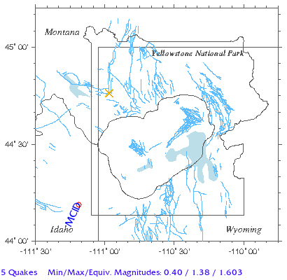 Yellowstone Quake Map