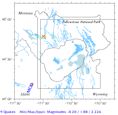 Yellowstone Quake Map