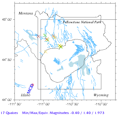 Yellowstone Quake Map