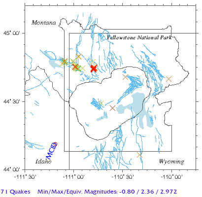 Yellowstone Quake Map