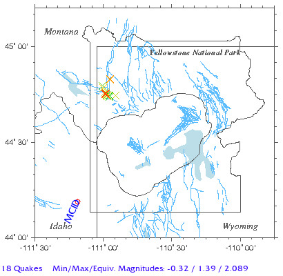 Yellowstone Quake Map