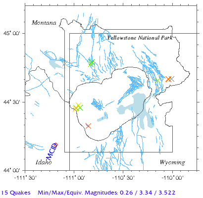 Yellowstone Quake Map