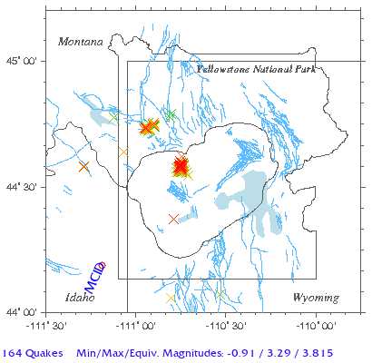 Yellowstone Quake Map