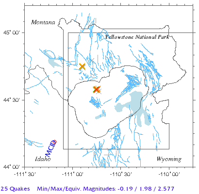 Yellowstone Quake Map