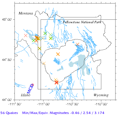 Yellowstone Quake Map