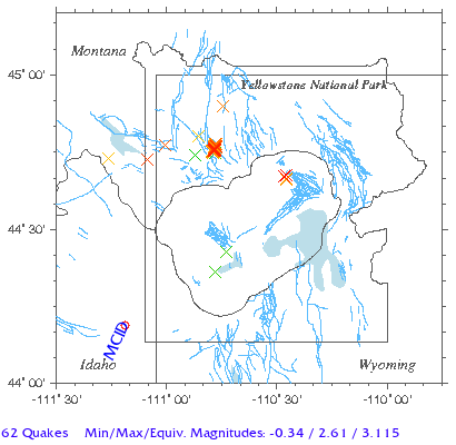 Yellowstone Quake Map