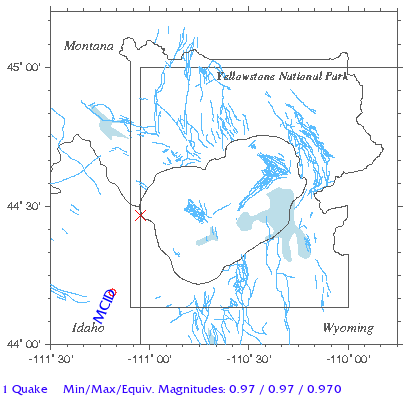 Yellowstone Quake Map